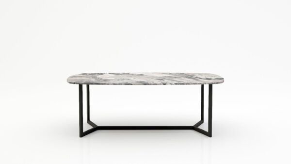 Deens ovale marmeren eettafel Anatra - Arabescato Orobico Grigio - 260x120cm