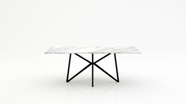 Rechthoekige marmeren eettafel Stella - Arabescato Carrara - 260x100cm