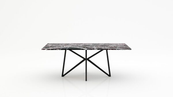 Rechthoekige marmeren eettafel Stella - Rosso Levanto - 260x100cm