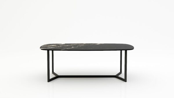 Deens ovale marmeren eettafel Anatra - Titanium - 260x120cm