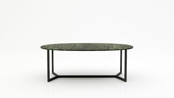 Ovale marmeren eettafel Anatra - Verde Guatemala - 260x130cm