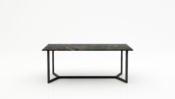 Rechthoekige marmeren eettafel Anatra - Nero saint port laurent - 260x100cm