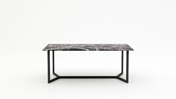 Rechthoekige marmeren eettafel Anatra - Rosso Levanto - 260x100cm