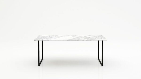 Rechthoekige marmeren eettafel Gambe U - Arabescato Carrara - 260x100cm