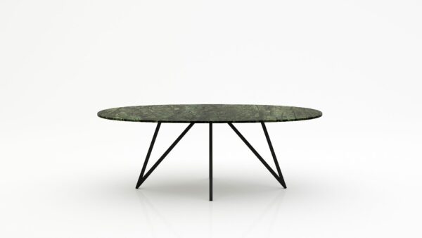 Ovale marmeren eettafel Polipetti - Verde Guatemala - 260x130cm