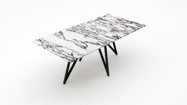 Rechthoekige marmeren eettafel Polipetti - Calcatta Viola - 260x100cm