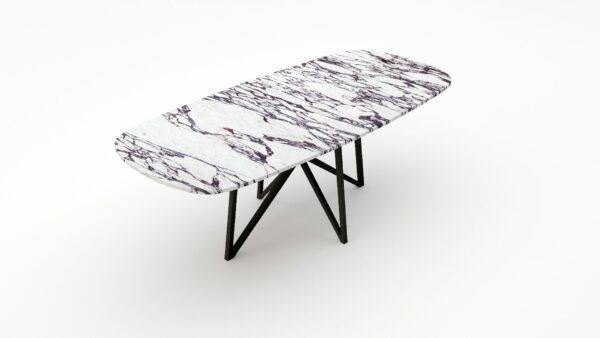 Deens ovale marmeren eettafel Stella - Calcatta Viola - 260x120cm