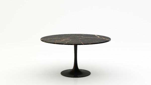 Ronde marmeren eettafel Tulip - Nero saint port laurent - 170cm