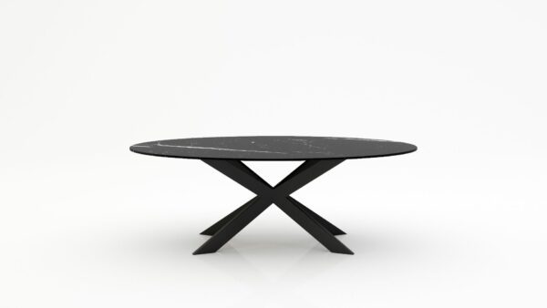 Ovale marmeren eettafel Matrix Farfalle - Nero Marquina - 260x130cm