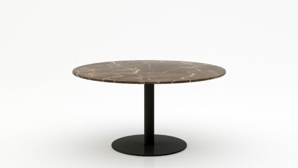 Ronde marmeren eettafel Tubo - Royal Brown - 170cm