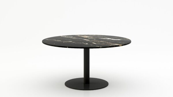 Ronde marmeren eettafel Tubo - Titanium - 170cm